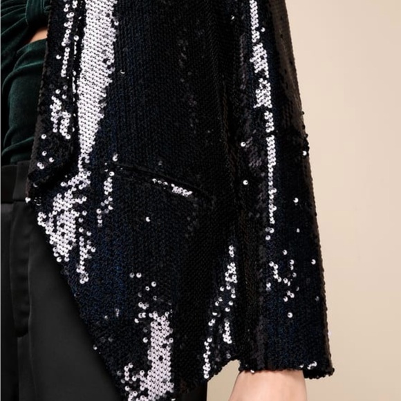NWT lulu’s black sequin jacket size small - Picture 4 of 6